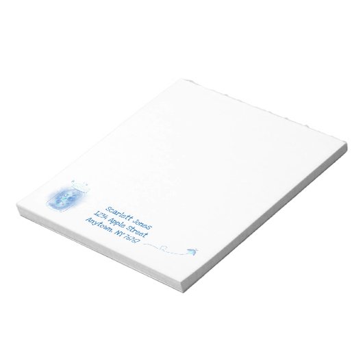 Vuurvliegen in Mason Jar gepersonaliseerd Notitieblok (Gedraaid)