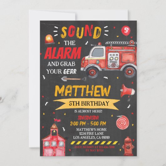 Vuurvliegendag Vuurbrandvechtjongen Uitnodiging (Voorkant)