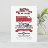 Vuurvlieger Uitnodiging brandweerman (Staand voorkant)