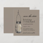 Vuurvliegjes & Mason Pot Save the Date (Voorkant / Achterkant)