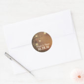 Vuurvliegjes metselaartjes boomtakken bruiloft sti ronde sticker (Envelop)