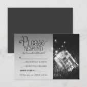 vuurvliegjes metsonauten pot rustieke tuin bruilof RSVP kaartje (Voorkant / Achterkant)