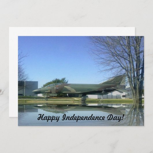 Vuurvliegtuig (F4-Phantom) Uitnodiging (Voorkant / Achterkant)