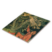 “Vuurvogel” Sprookjeskunst door Ivan Bilibin Tegeltje (Zijkant)