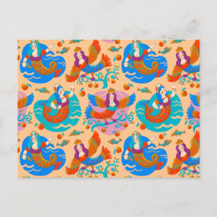 Vuurvogels en zeemachtigen briefkaart