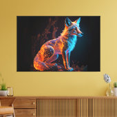 vuurvorstvos canvas afdruk (Insitu (Woonkamer))