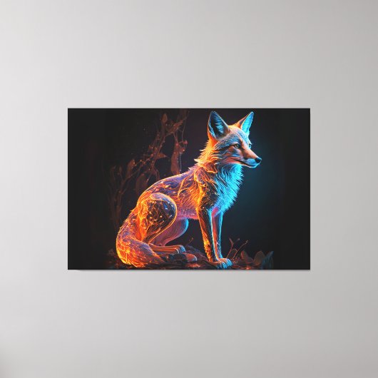 vuurvorstvos canvas afdruk (Voorkant)