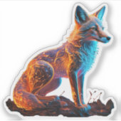 vuurvorstvos sticker (Voorkant)