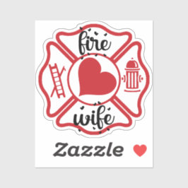 VUURVROUW MET MALTEES KRUIS [17] STICKER