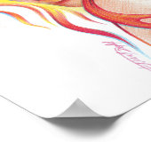 Vuurvrouw Surreal fantasy Portret tekening kunst Poster (Hoek)