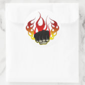 Vuurvuist Ronde Sticker (Tas)
