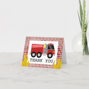 Vuurwagen Vlammen Baksteen Verjaardag Bedankt