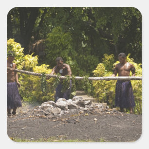 Vuurwandelaars, Polynesische Cultureel Centrum, Vi Vierkante Sticker
