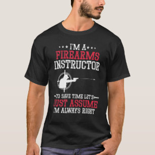 Vuurwapeninstructeur Pistool Afzuigerveiligheidtre T-shirt