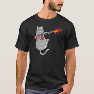 Vuurwapens met vlammenwerende katalysator Kat T-shirt