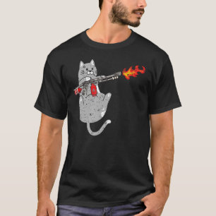 Vuurwapens met vlammenwerende katalysator Kat T-shirt