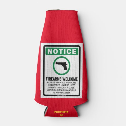 VUURWAPENS WELKOM FLESJESKOELER (Voorkant)