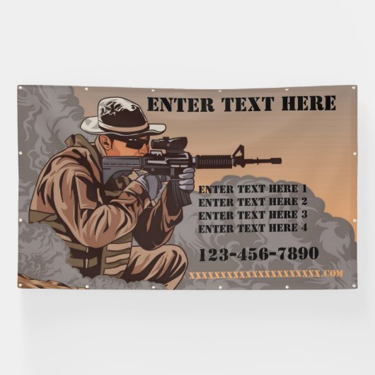 Vuurwapentactische trainingsschool aanpassen Groot Spandoek (Horizontaal)