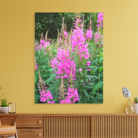 Vuurweed Canvas Afdruk (Insitu (Woonkamer))