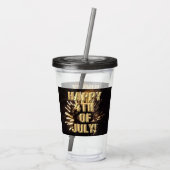 Vuurwerk 10 4 juli acryl tumbler acryl drinkbeker (Achterkant)