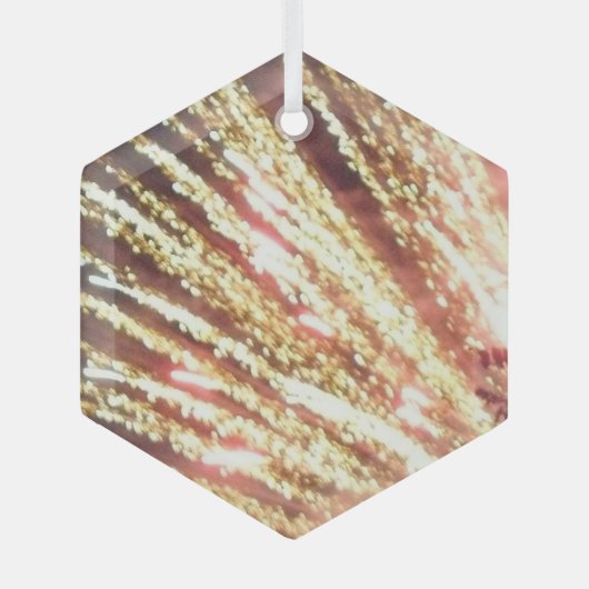 Vuurwerk 11 glas zeshoek ornament (Voorkant)