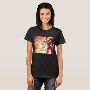 Vuurwerk 12 4 juli vrouwen zwart shirt