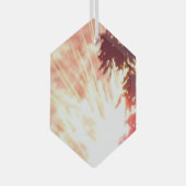 Vuurwerk 12 glas zeshoek kerstbal glas ornament (Voorkant Rechts)