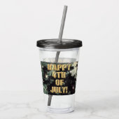 Vuurwerk 13 4 juli acryl tumbler acryl drinkbeker (Achterkant)