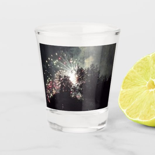 Vuurwerk 18 borrelglas shot glas (Voorkant)