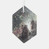 Vuurwerk 18 glas zeshoek ornament (Voorkant links)