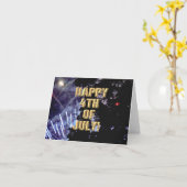 Vuurwerk 1 4 van juli kaart (Gele Bloem)