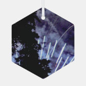 Vuurwerk 1 glas zeshoek ornament (Achterkant)