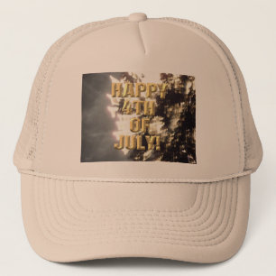 Vuurwerk 2 4 juli kaki trucker hoed pet