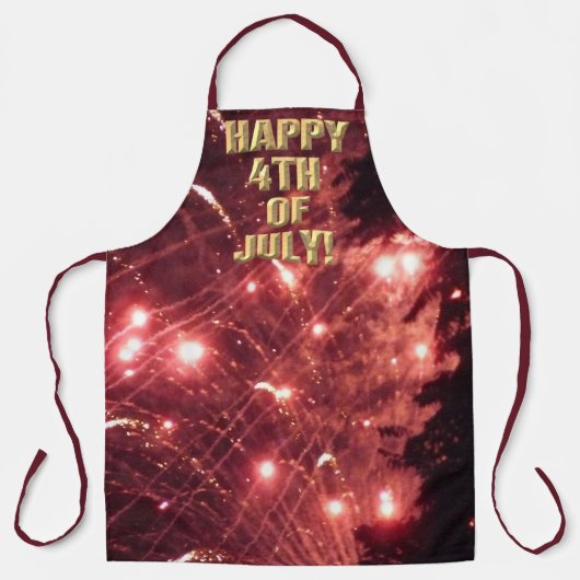 Vuurwerk 3 4 juli chef-schort schort (Voorkant)
