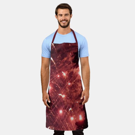 Vuurwerk 3 chef-schort schort (Gedragen)