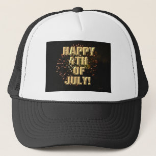 Vuurwerk 4 4th van juli trucker hoed pet