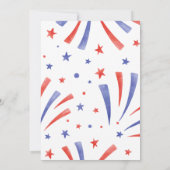 Vuurwerk 4 juli 7e verjaardag Patriottisch Cute Kaart (Achterkant)