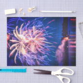 Vuurwerk 4 juli Blauwe Onafhankelijkheidsdag Tissuepapier (Craft)