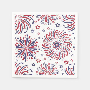 Vuurwerk 4 juli Napkins Servet