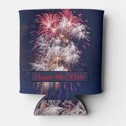 Vuurwerk 4 juli Onafhankelijkheidsdag Blikjeskoeler (Voorkant)