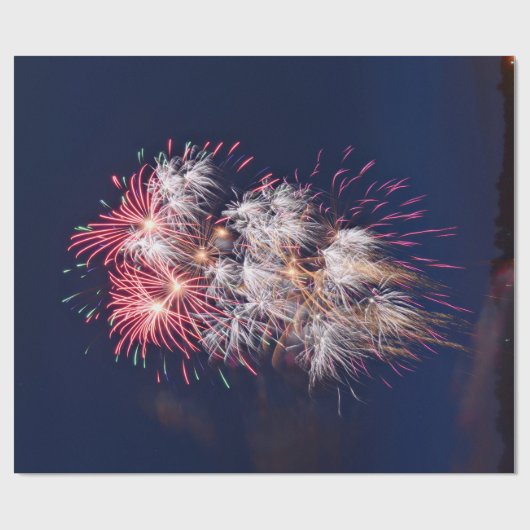 Vuurwerk 4 juli Onafhankelijkheidsdag Cadeaupapier (Vlak)