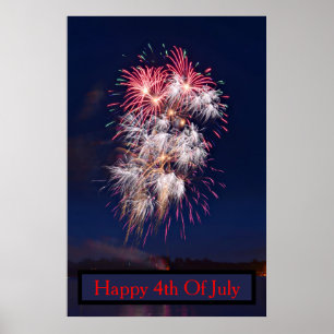 Vuurwerk 4 juli Onafhankelijkheidsdag Poster