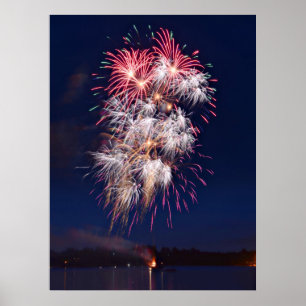 Vuurwerk 4 juli Onafhankelijkheidsdag Poster