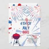 Vuurwerk 4 juli Uitnodiging BBQ (Voorkant / Achterkant)