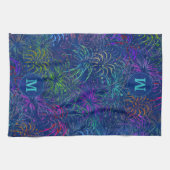 Vuurwerk 4 juli zomerpatroon | Monogrammen Theedoek (Horizontaal)