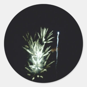 Vuurwerk! 4th van Juli Vertoningsontwerp Ronde Sticker