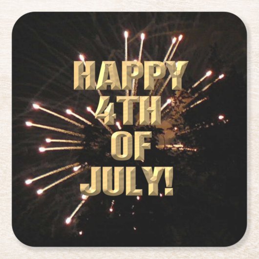 Vuurwerk 5 4 juli papieren onderzetters (Voorkant)