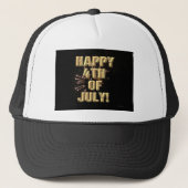 Vuurwerk 5 4th van juli trucker hoed trucker pet (Voorkant)