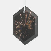 Vuurwerk 5 glas zeshoek ornament (Voorkant links)