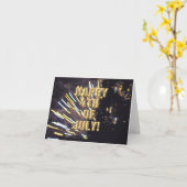 Vuurwerk 6 4 van juli kaart (Gele Bloem)